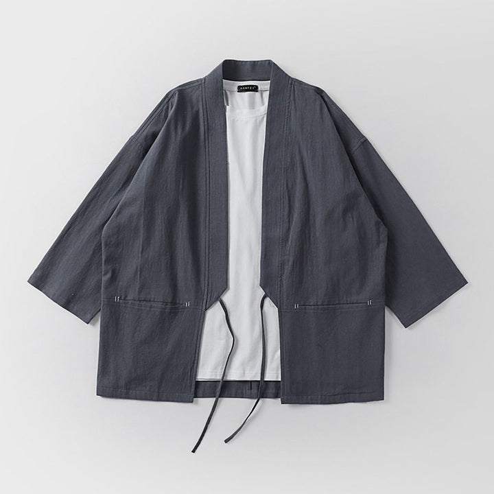 Unisex Kimono-Haori-Jacket with tie belt and three-quarter sleeves Mune Fashion