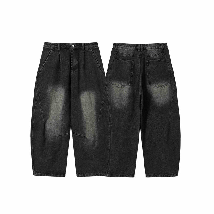 Women's High-Waisted Loose-Fit Utility Denim Culotte with Quilted Pocket Inserts Mune Fashion