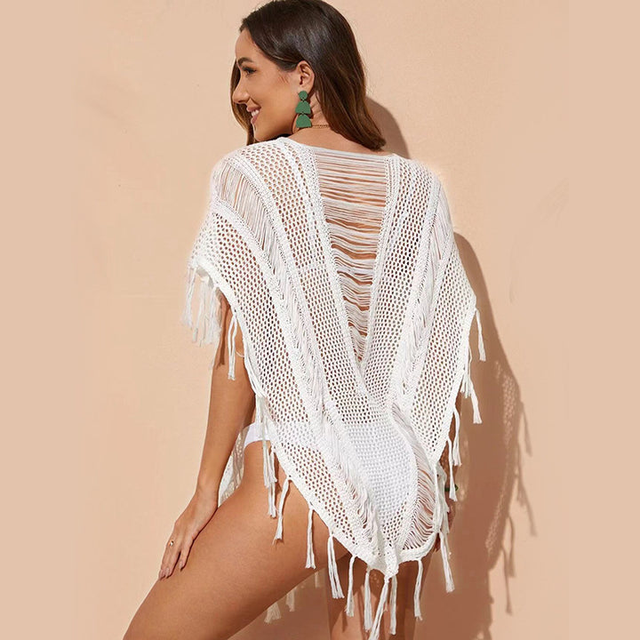 Women crocheted beach poncho Mune Fashion