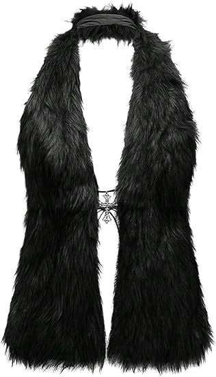Women's multi-piece luxurious faux fur set with vest, hat, mini skirt, bag and cuffs Mune Fashion