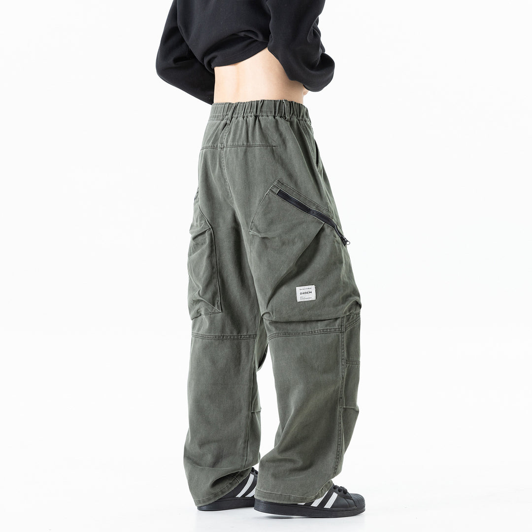 Herren Cargo-Hose mit elastischem Bund, multifunktionalen Taschen und verstellbarem Saum Mune Fashion