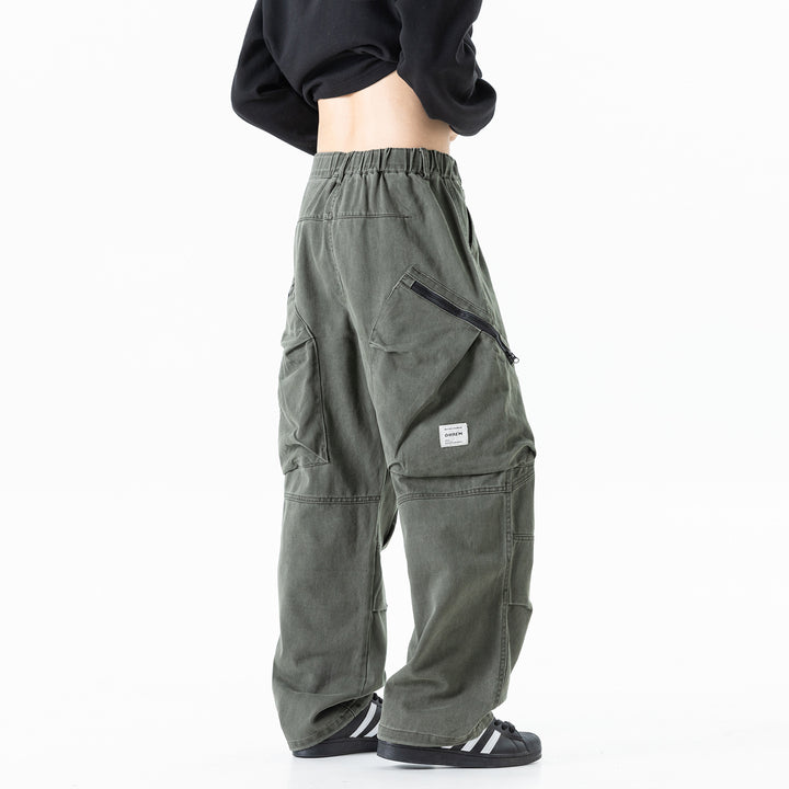 Herren Cargo-Hose mit elastischem Bund, multifunktionalen Taschen und verstellbarem Saum Mune Fashion