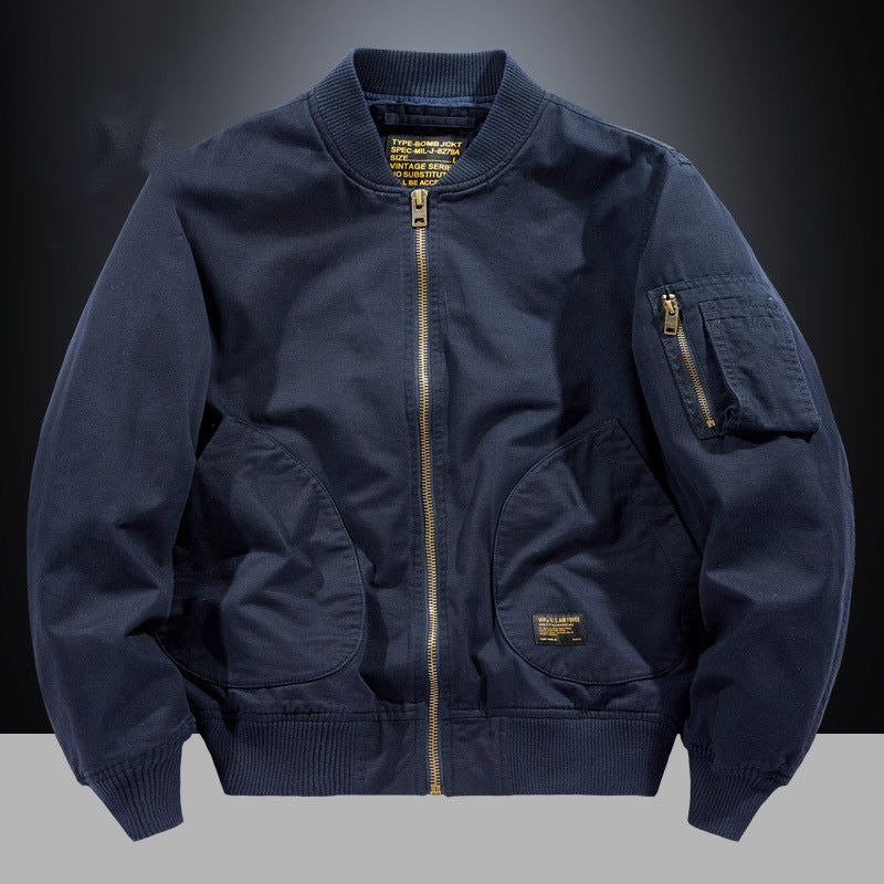 Men's bomber jacket in utility style with sleeve pocket and ribbed cuffs Mune Fashion