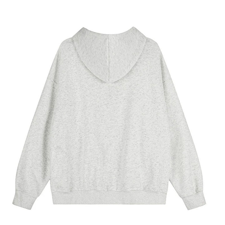 Women's oversized hoodie sweatshirt jacket in used look with stud decoration and full-length zipper Mune Fashion