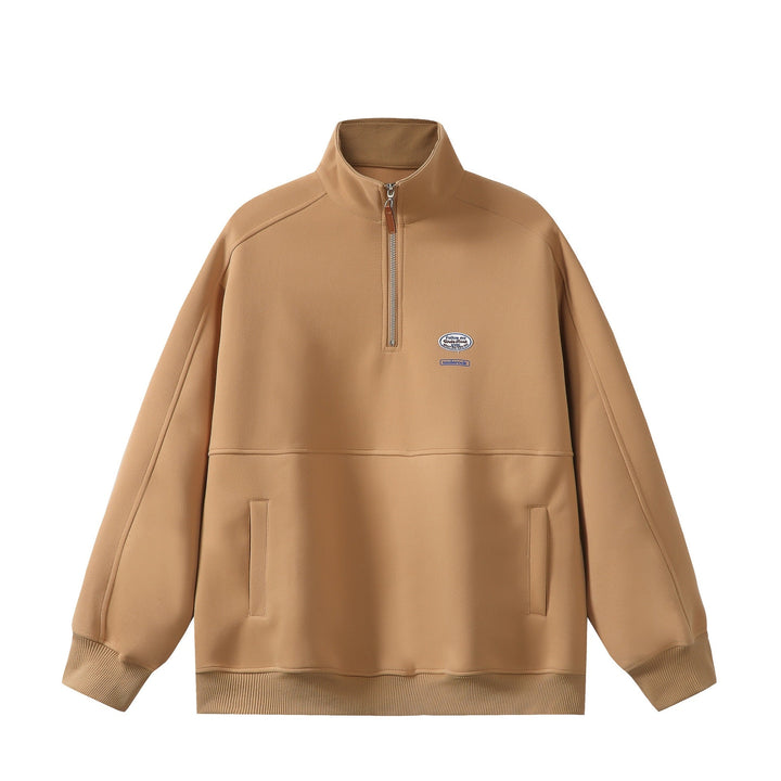 Men's half-zip sweatshirt with stand-up collar, kangaroo pocket, and relaxed fit Mune Fashion
