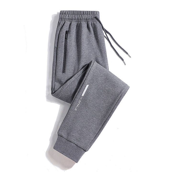 Men's Sporty Jogging Pants with Zipper Pocket, Drawstring, and Elastic Cuffs Mune Fashion