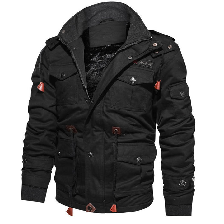 Men's robust canvas field parka with warming teddy lining, drawstring and multifunctional pockets Mune Fashion