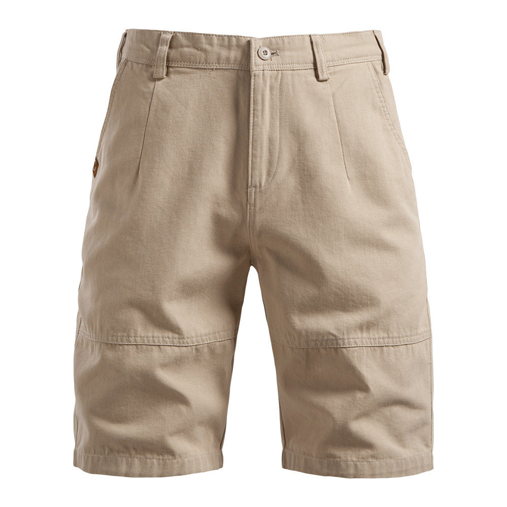 Men's robust cotton twill Bermuda shorts with reinforced knee inserts and relaxed fit Mune Fashion