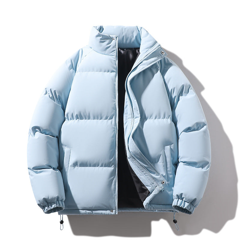 Unisex Padded Quilted Jacket made of Down Imitation with High Collar and Drawstring Mune Fashion