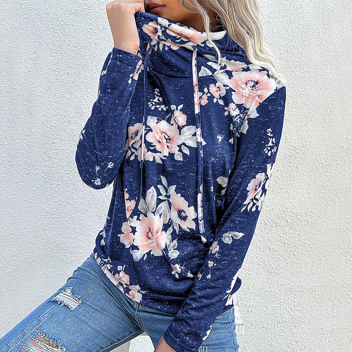Women Floral Motif Hoodie Mune Fashion