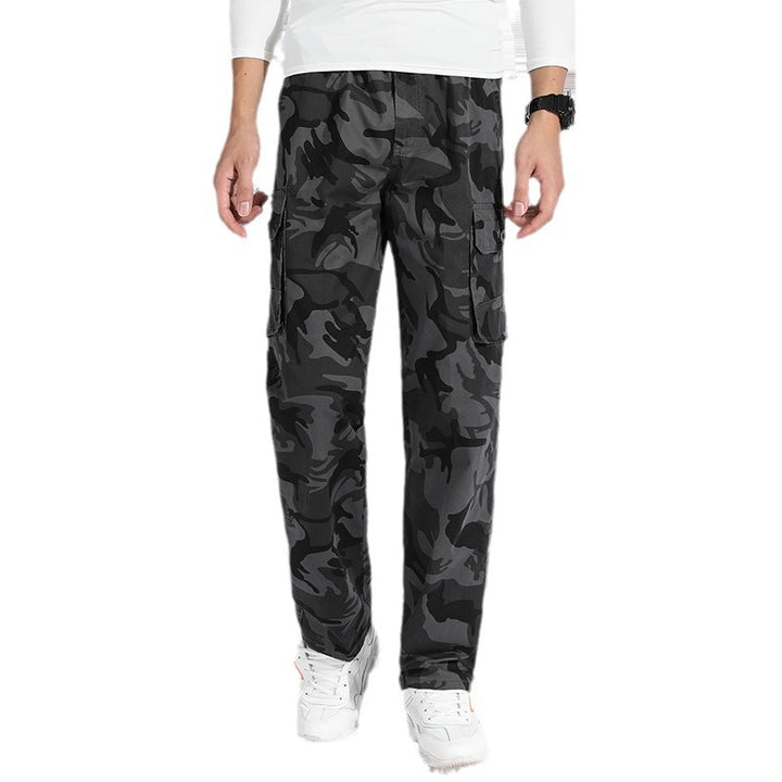 Men's Camouflage Cargo Pants in Army Style with Straight Cut, Multiple Pockets & Durable Seams Mune Fashion