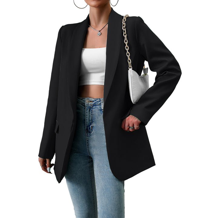 Women's longer Oversize Blazer with narrow lapel line and soft shoulder pads Mune Fashion