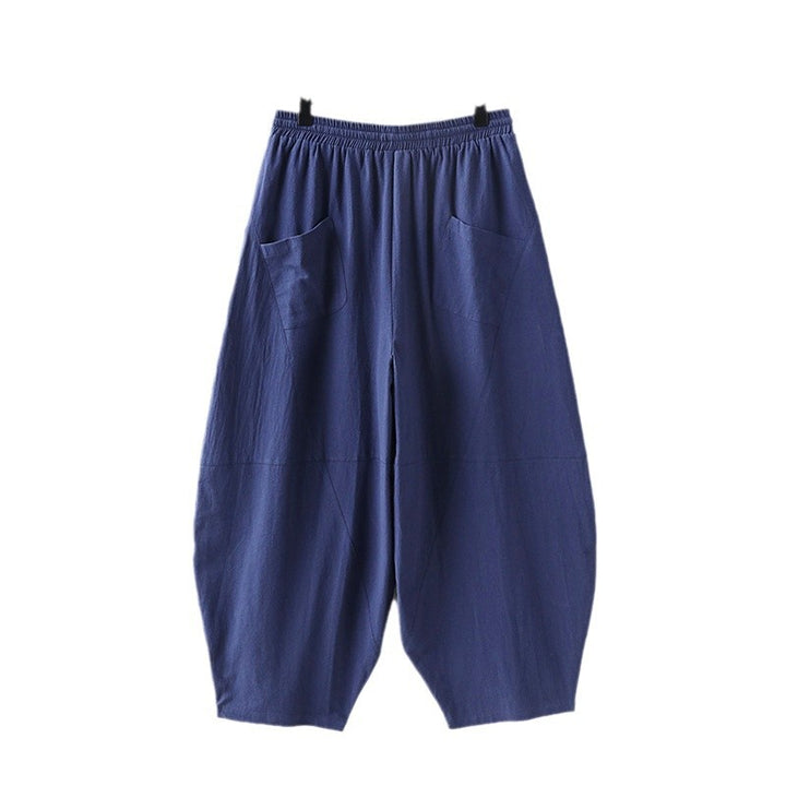 Women Lightweight Harem Pants with Wide Leg and Elastic Waist Mune Fashion