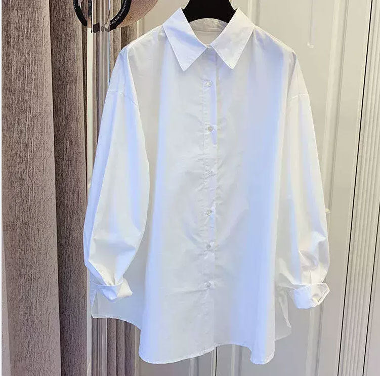 Women's Casual Cotton Blouse with Puff Sleeves Mune Fashion