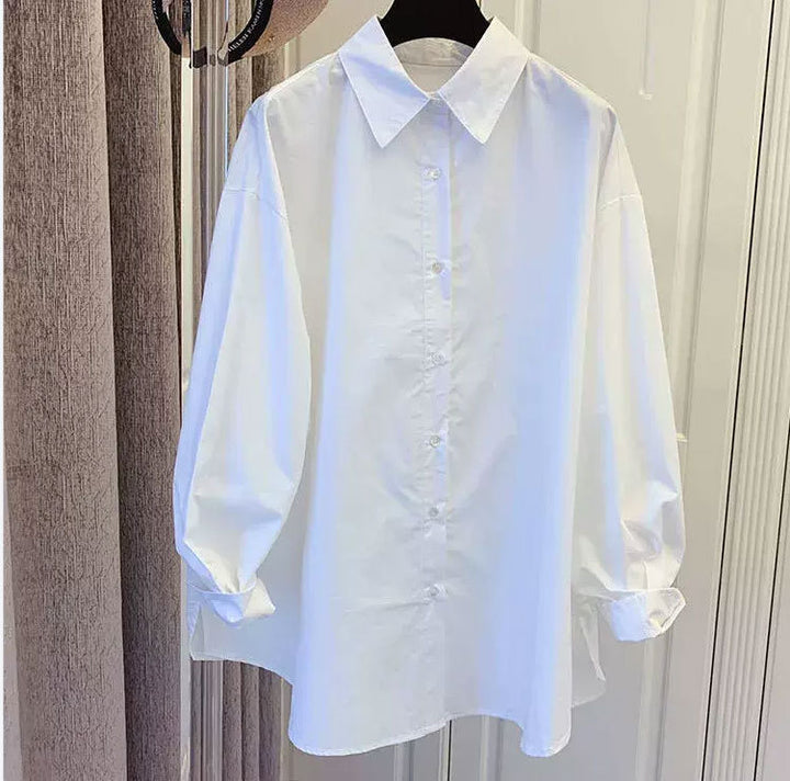 Women's Casual Cotton Blouse with Puff Sleeves Mune Fashion