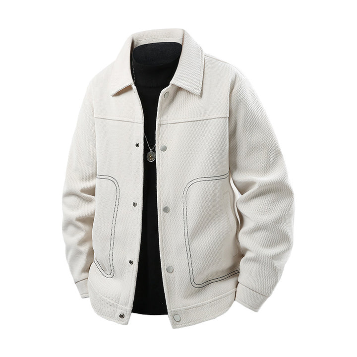 Men's casual jacket with generous pockets and elegant texture Mune Fashion