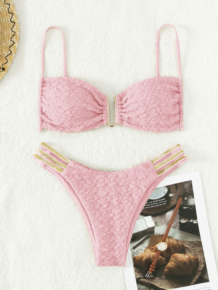 Women Push-Up Bikini with elegant ruffle design Mune Fashion