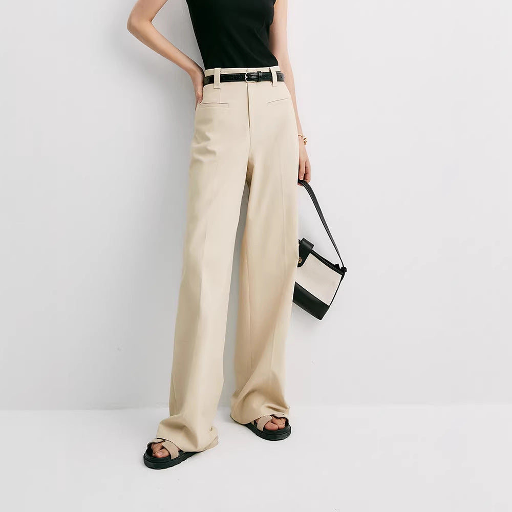 Ladies Elegant and Wide High Waist Pants Mune Fashion