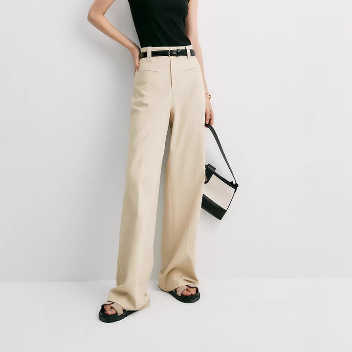 Ladies Elegant and Wide High Waist Pants Mune Fashion