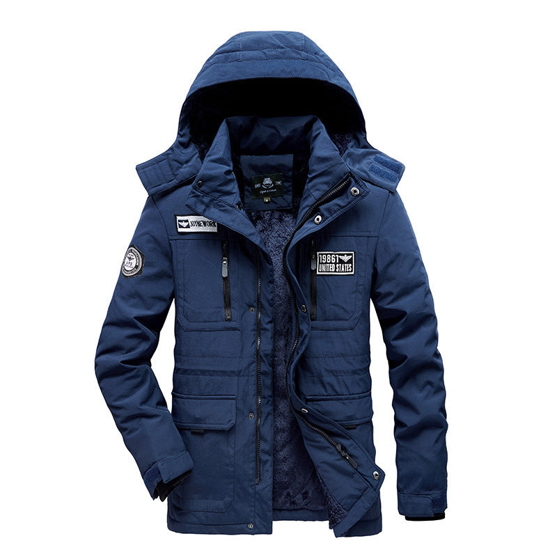 Men's Modular Utility Parka with Continuous Teddy Fleece and Concealable Front Placket Mune Fashion