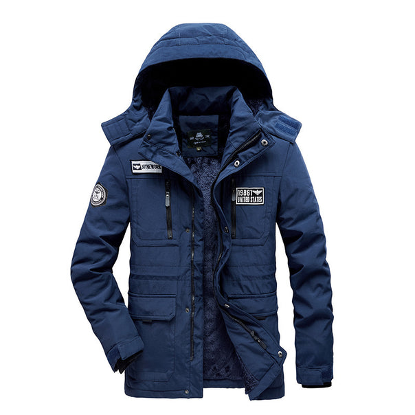Men's Padded Field Parka with Hood, Cozy Teddy Lining and Tactical Multi-Pockets Mune Fashion