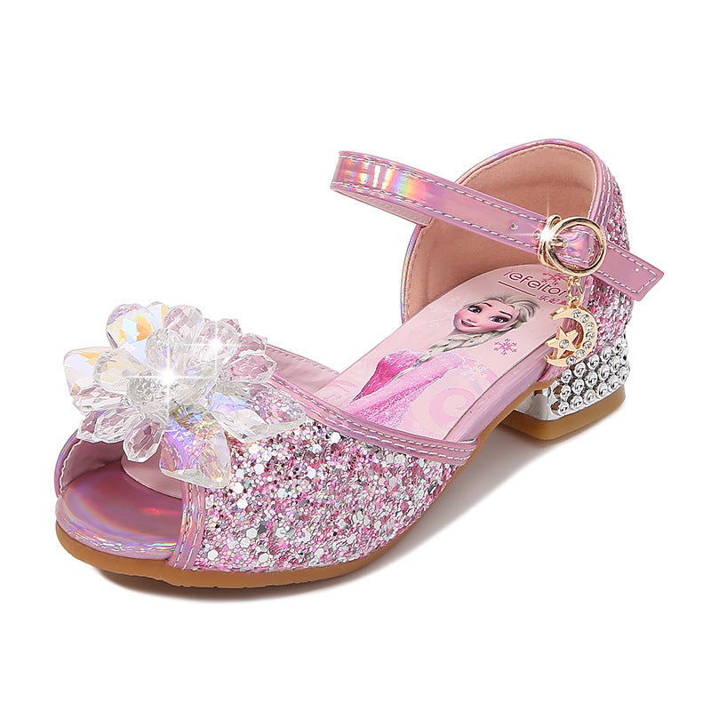 Girls' ballerinas with sparkling accents and floral appliqué Mune Fashion