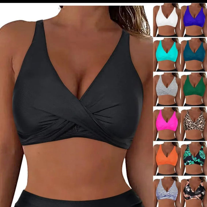 Women's Sporty Bikini Top with Wrap Design Mune Fashion