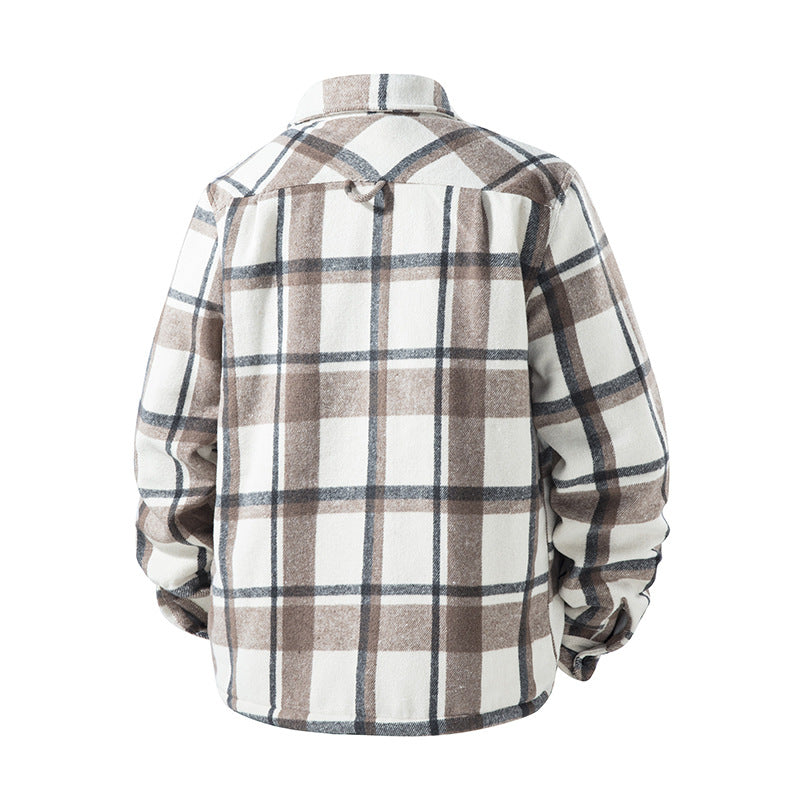 Men's Checked Flannel Jacket with Practical Pockets Mune Fashion