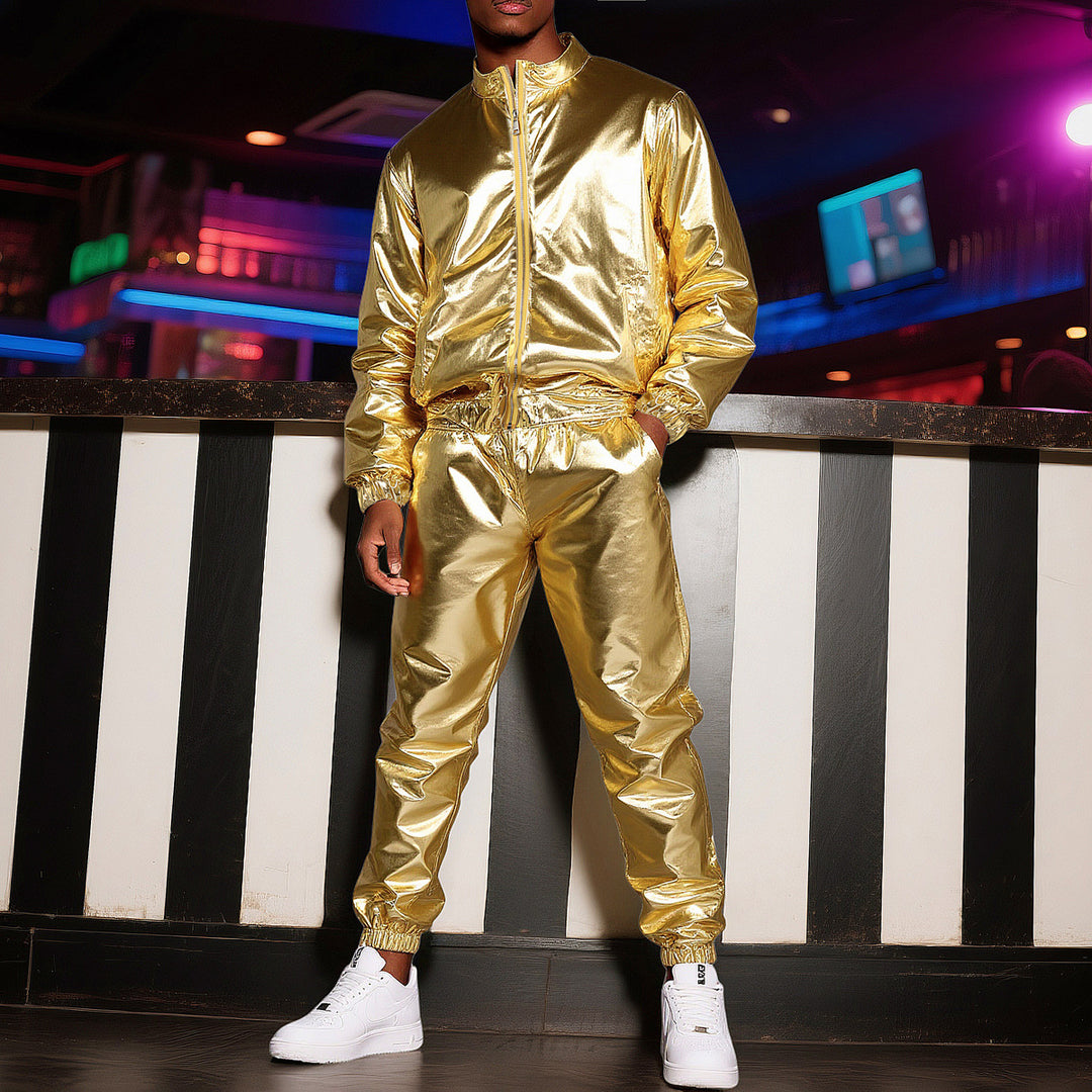 Men's nan ultralight reflective windbreaker with stand-up collar and full-length zipper Mune Fashion