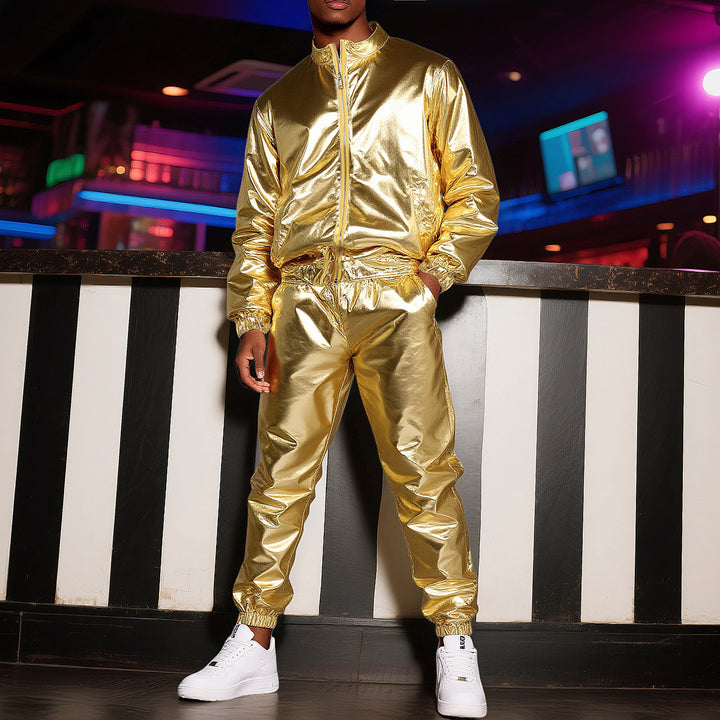 Men's nan ultralight reflective windbreaker with stand-up collar and full-length zipper Mune Fashion
