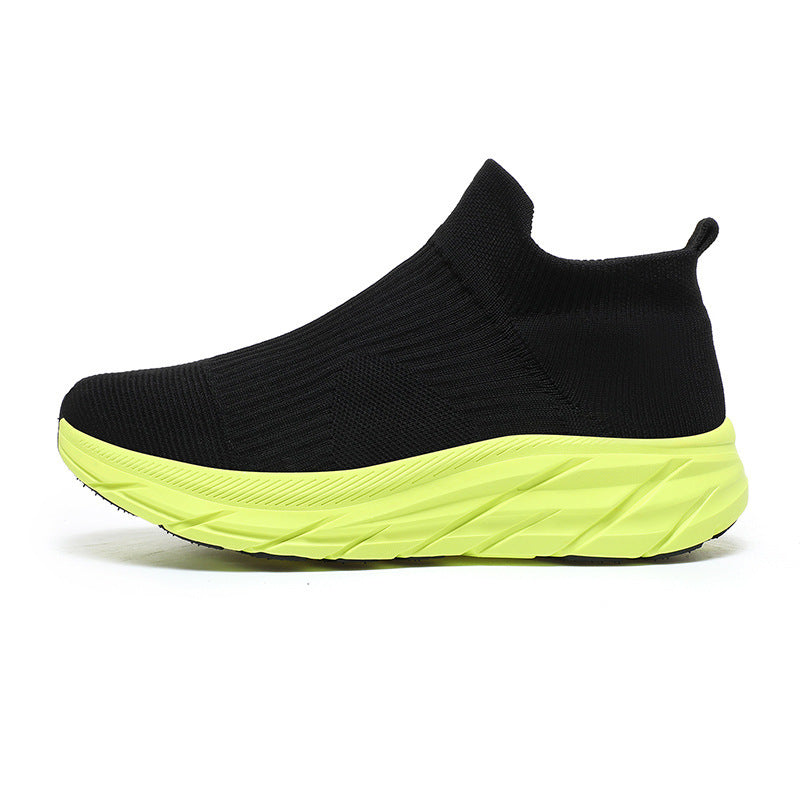 Unisex seamless knit sock sneaker with high platform sole profile and padded comfort insole Mune Fashion