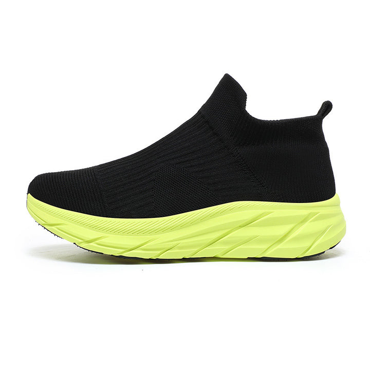 Unisex seamless knit sock sneaker with high platform sole profile and padded comfort insole Mune Fashion