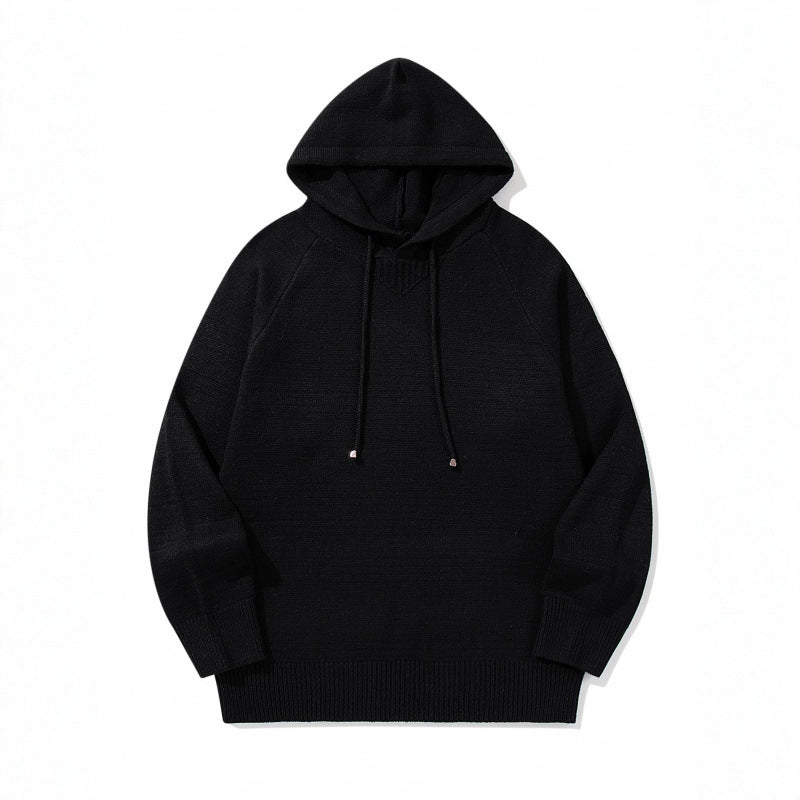 Unisex Oversize Knit Hoodie with Raglan Sleeves and Ribbed Cuffs Mune Fashion