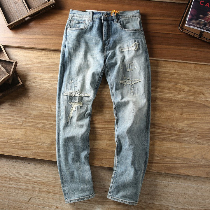 Men's Designer Jeans with Destroyed Details Mune Fashion