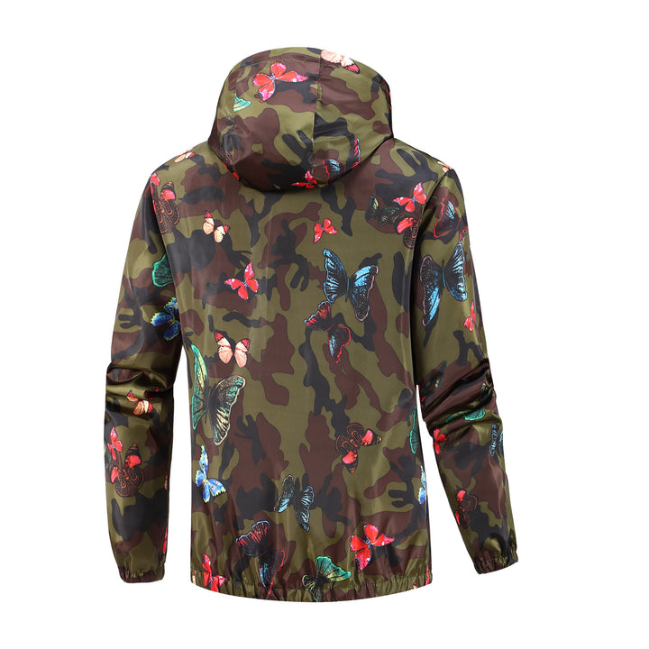 Women's Light Hooded Jacket with Floral Pattern Mune Fashion