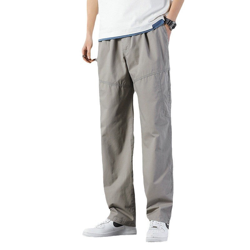 Men's Wide Utility Cargo Pants with Straight Leg, Multiple Pockets & Loose Fit Mune Fashion