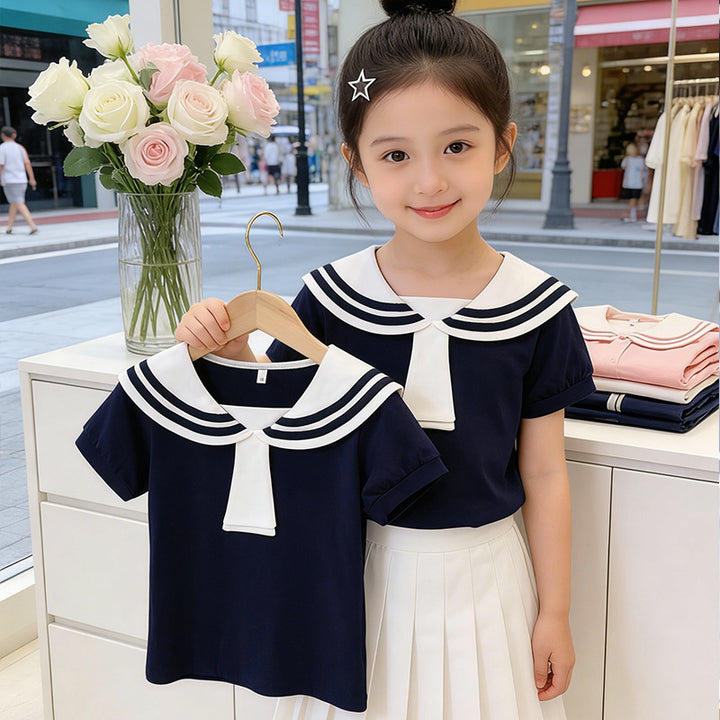 Girls' sailor blouse with classic collar Mune Fashion