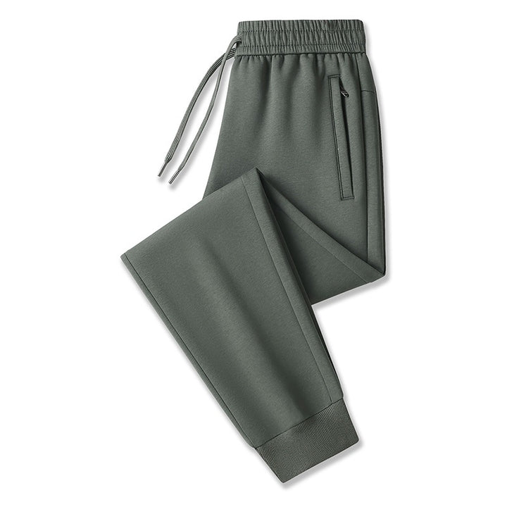 Men's Tech Jogging Pants with Elastic Waistband, Zipper Pockets & Cuffs Mune Fashion