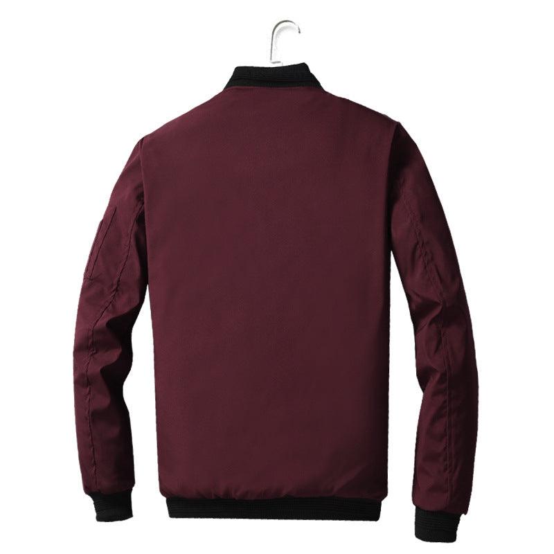 Men's Light Bomber Jacket with Arm Pocket, Ribbed Cuffs and Concealed Inner Pocket Mune Fashion