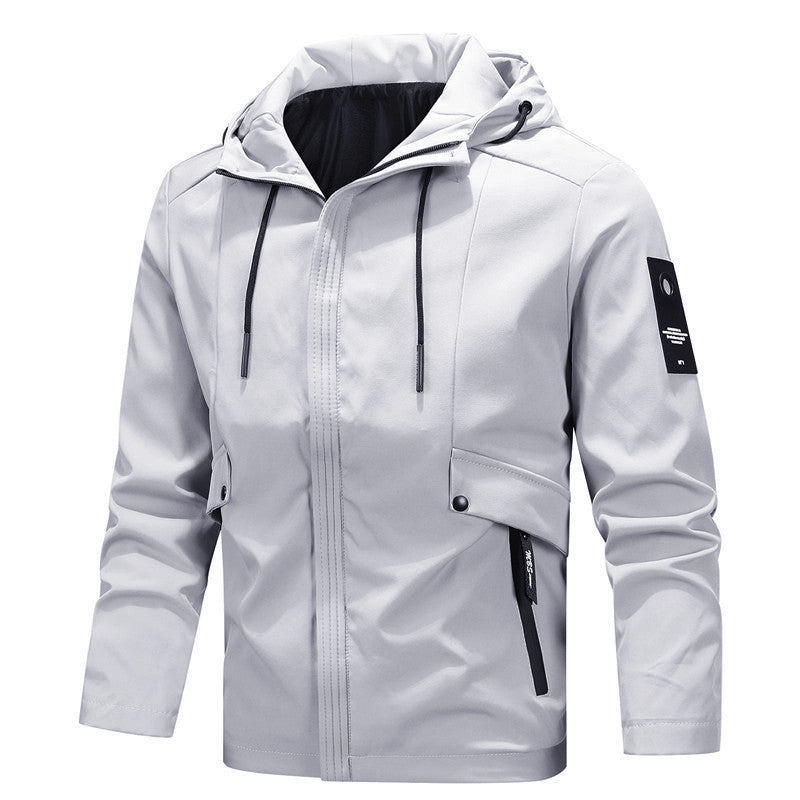 Men's Tech Softshell Jacket with Hood, windproof membrane and concealed multifunction pockets Mune Fashion