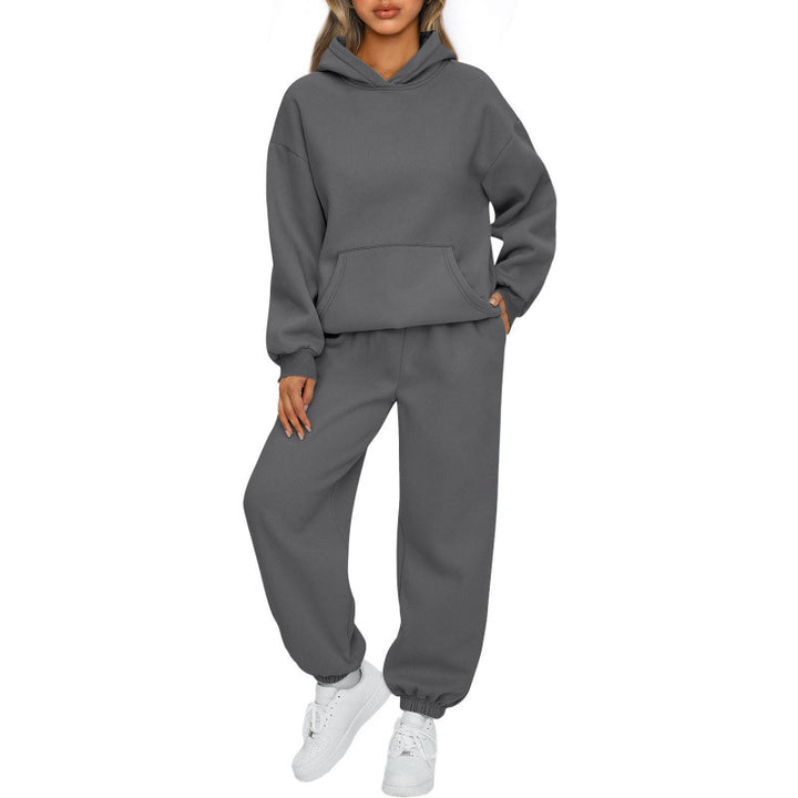 Women's Oversize Hoodie and Fleece Jogging Pants Set with Kangaroo Pocket Mune Fashion