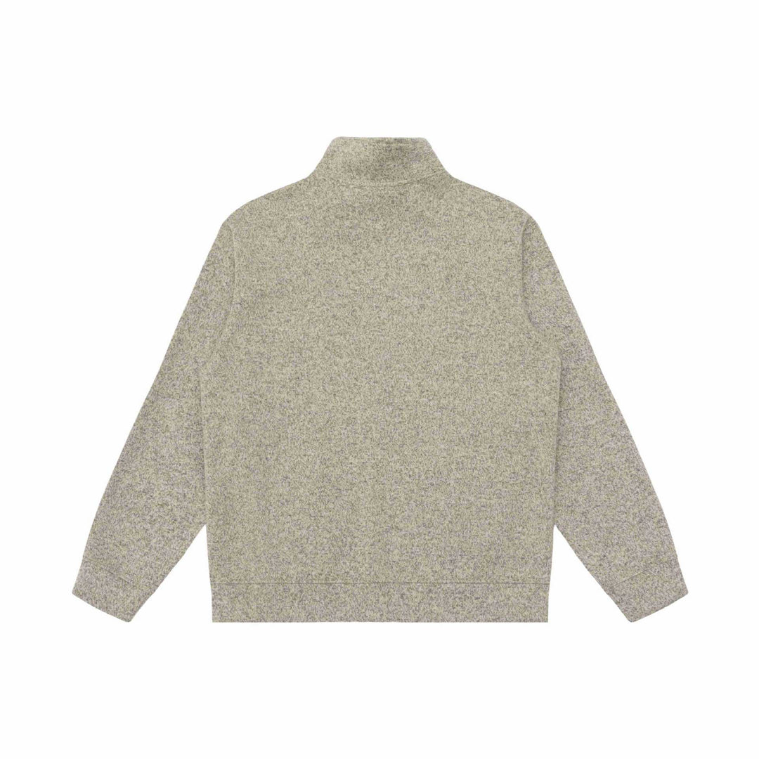 Women's zip jacket made of mottled teddy fleece with stand-up collar and zip pockets Mune Fashion