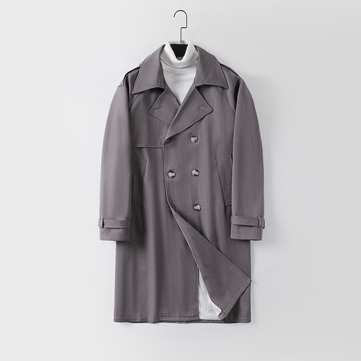 Men's Long Coat Mune Fashion