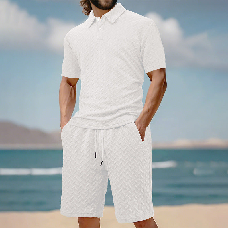 Men's structured polo set made of breathable cotton blend Mune Fashion