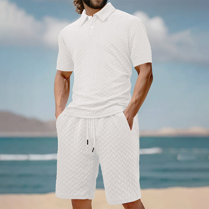 Men's structured polo set made of breathable cotton blend Mune Fashion