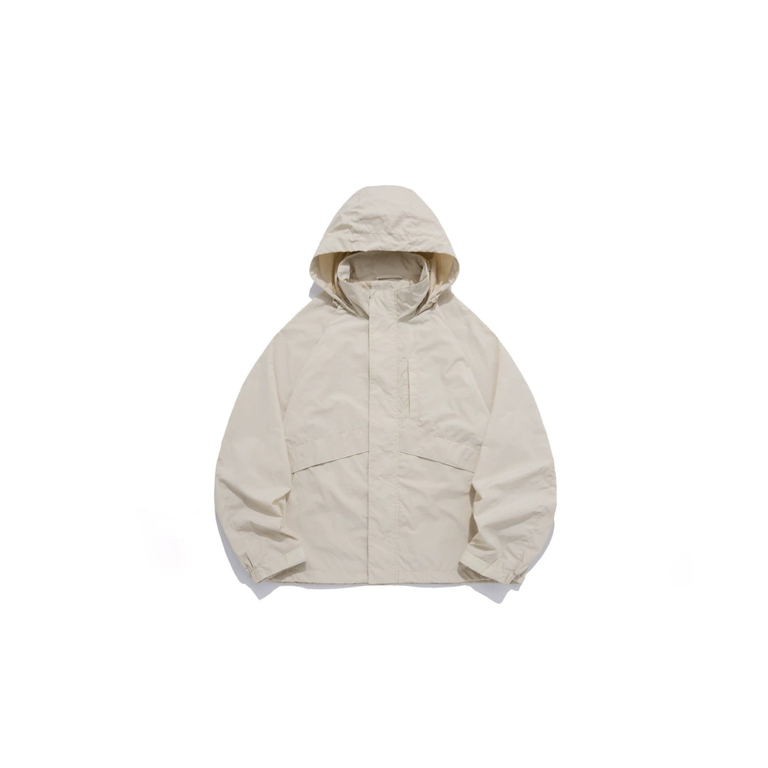 Unisex Wide water-repellent hooded parka with concealed zipper flap and flap pockets Mune Fashion
