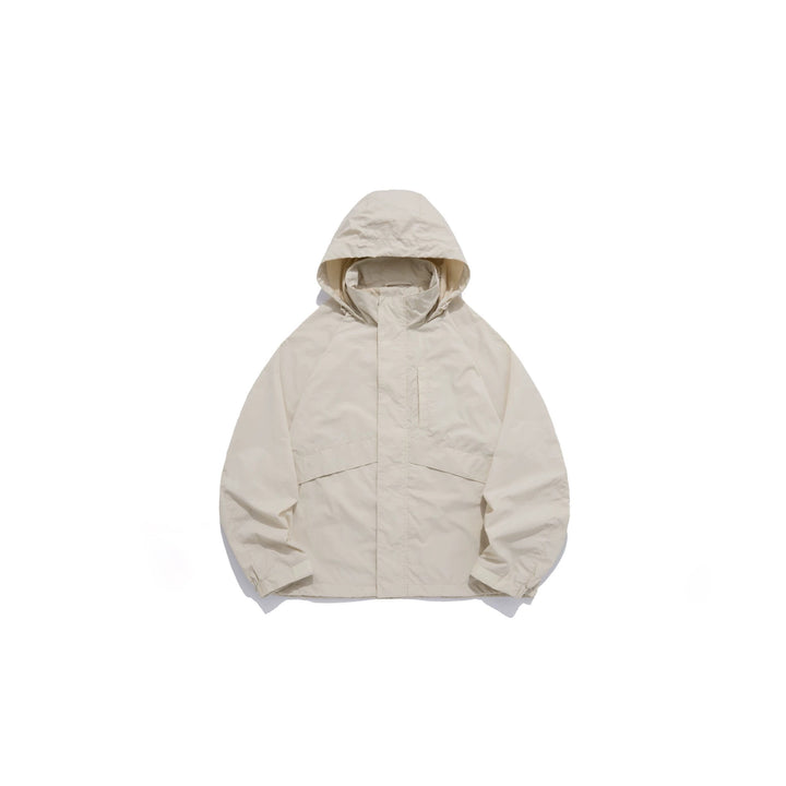 Unisex Wide water-repellent hooded parka with concealed zipper flap and flap pockets Mune Fashion
