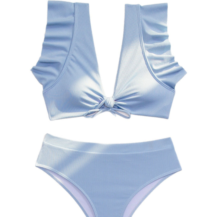 Ladies High-Waisted Bikini Set with Ruffle Details Mune Fashion