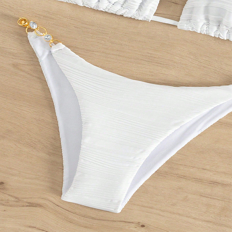 Women's Triangle Bikini with Luxurious Jewelry Detail Mune Fashion