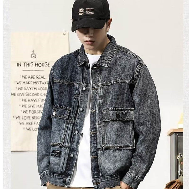 Men's Stylish Denim Jacket with Practical Pockets Mune Fashion